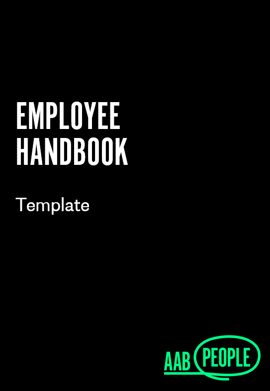 Employee handbook cover