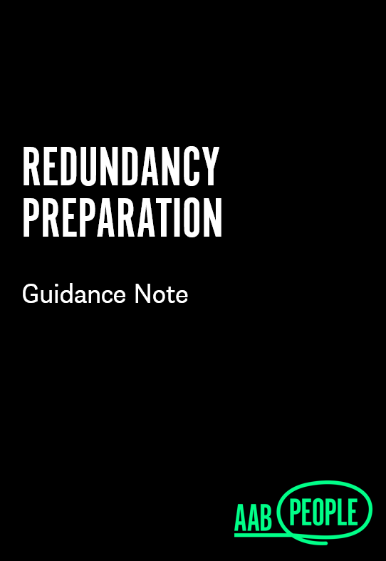 Redundancy preparation guidance note cover